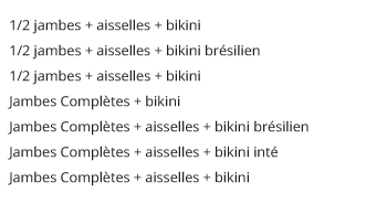 forfaits épilation domicile tarifs